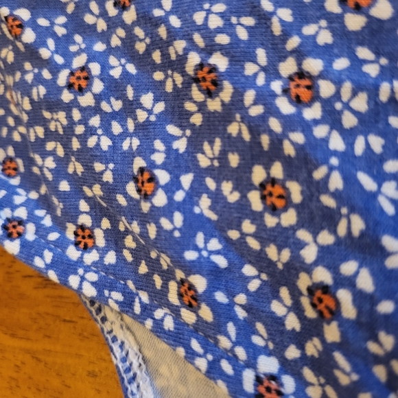 Floral Blue Women's Top - Picture 3 of 4